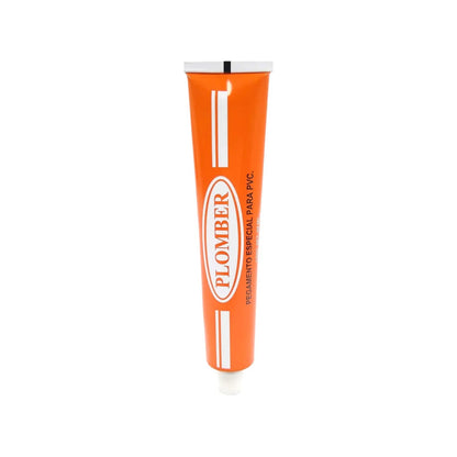 Pegamento especial para PVC Plomber 60 ml, tubo naranja para uniones de tuberías