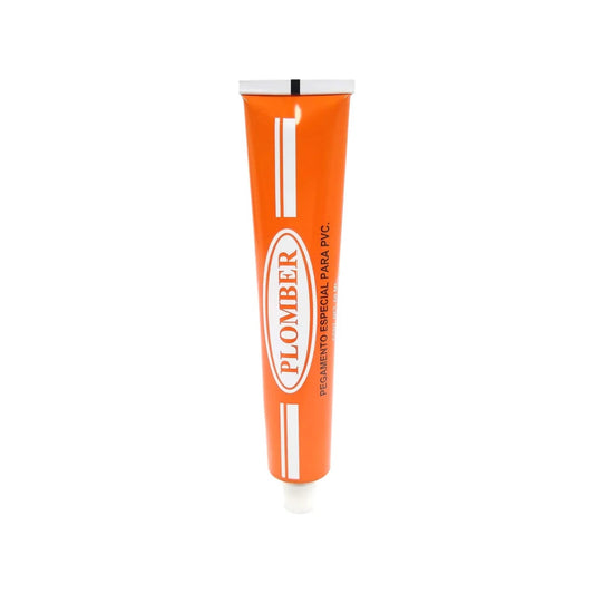 Pegamento especial para PVC Plomber 60 ml, tubo naranja para uniones de tuberías