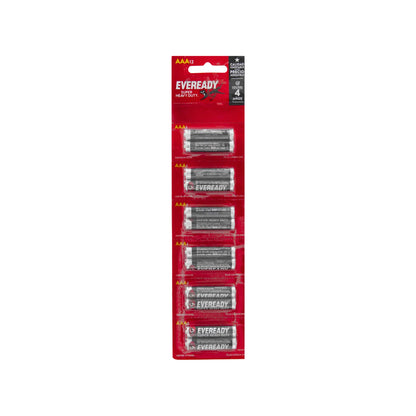 Pilas AAA Eveready Super Heavy Duty, paquete de 12 unidades, carbón zinc 1.5V, duración 4 años