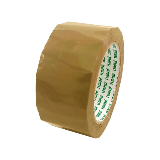 Cinta adhesiva Leader color canela para embalaje, sellado de cajas y paquetería