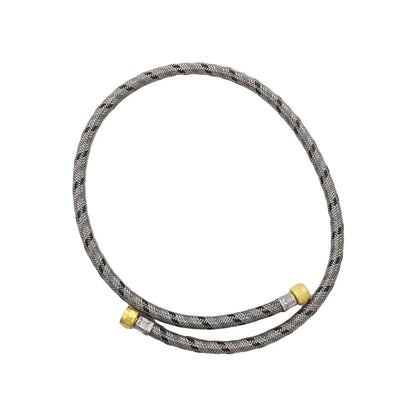 Manguera flexible de acero trenzado para grifería con conexiones roscadas de bronce reforzadas