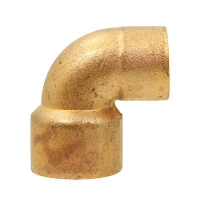 Codo de latón 90 grados para tuberías de cobre soldable, conexión de plomería resistente
