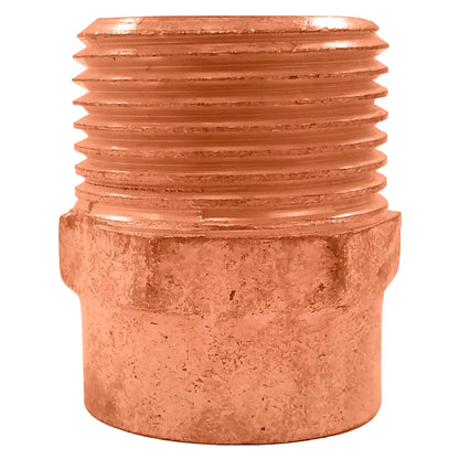 Adaptador macho de cobre roscado NPT para tubería de plomería, conexión para soldar