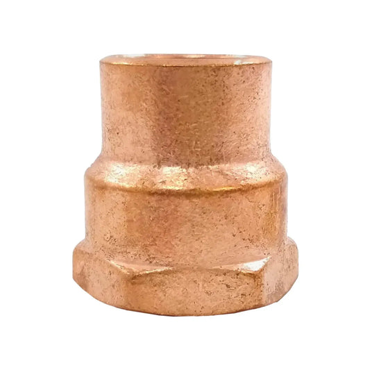 Conector reductor de cobre para tubería, adaptador de compresión roscado de alta resistencia acabado brillante