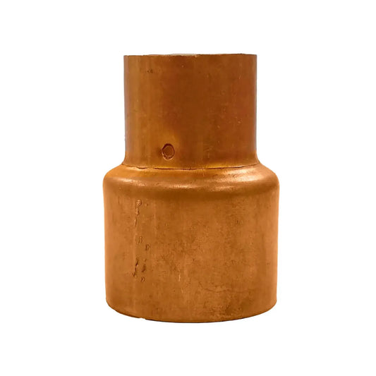 Reducción de cobre para soldar de diámetro escalonado con tope central para instalaciones de tuberías de fontanería