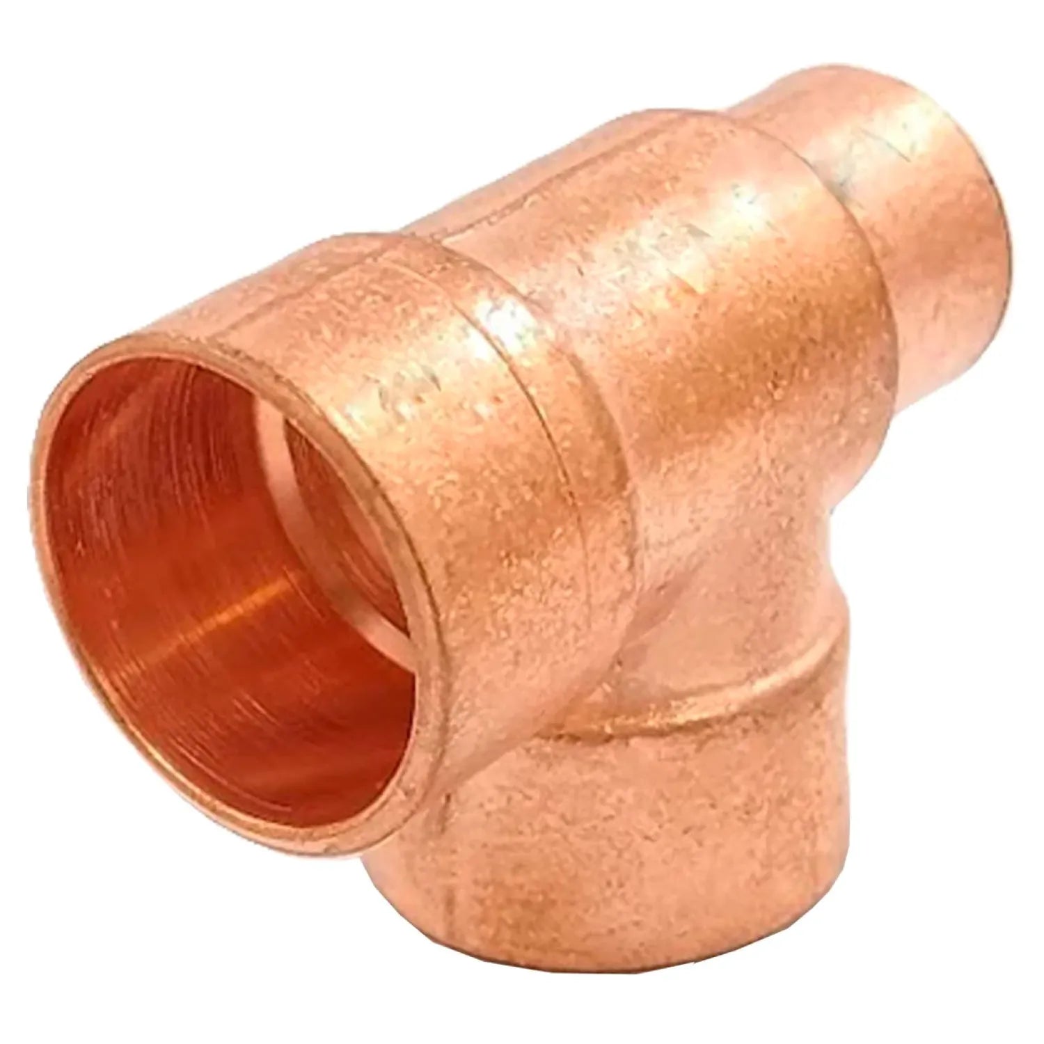 Tee de cobre para plomería, unión de tres vías para tuberías, accesorio de fontanería.