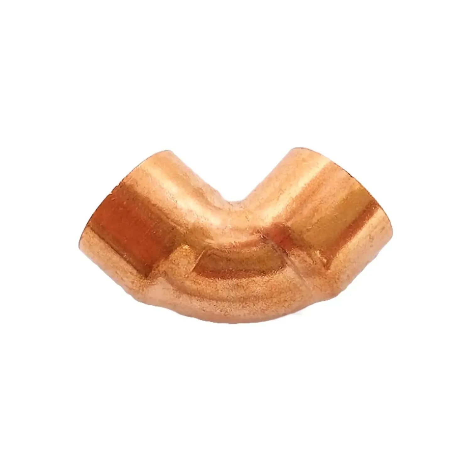 Codo de cobre de 90 grados para soldar en instalaciones de plomería y tuberías hidráulicas