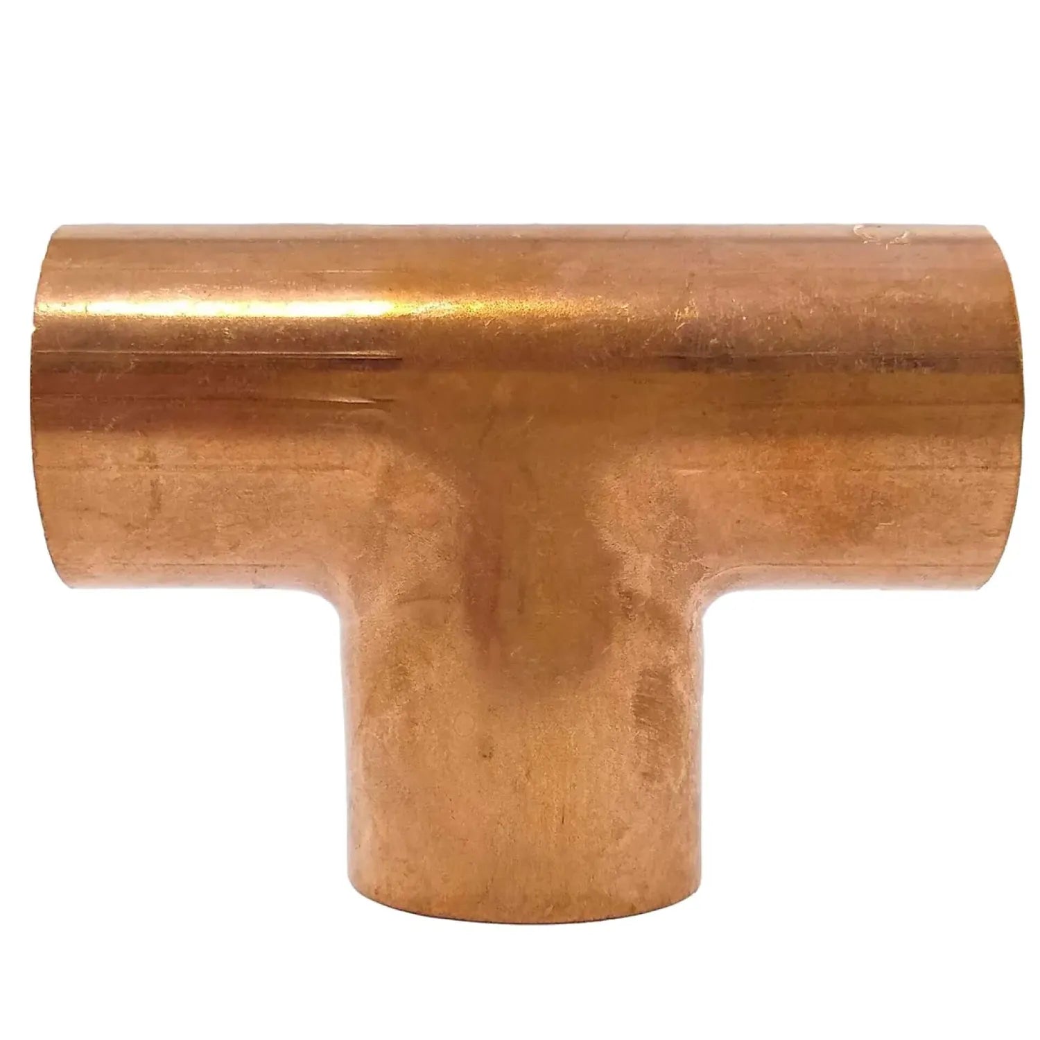 Accesorio tee de cobre de 3/4 pulgadas (19mm) para sistemas de fontanería y conexiones de tuberías