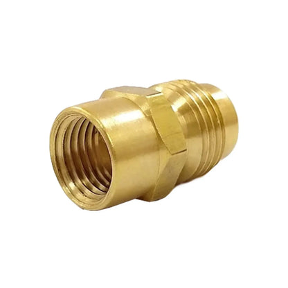 Adaptador de latón para tubería con rosca hembra NPT y rosca macho SAE flare para conexiones hidráulicas o de gas