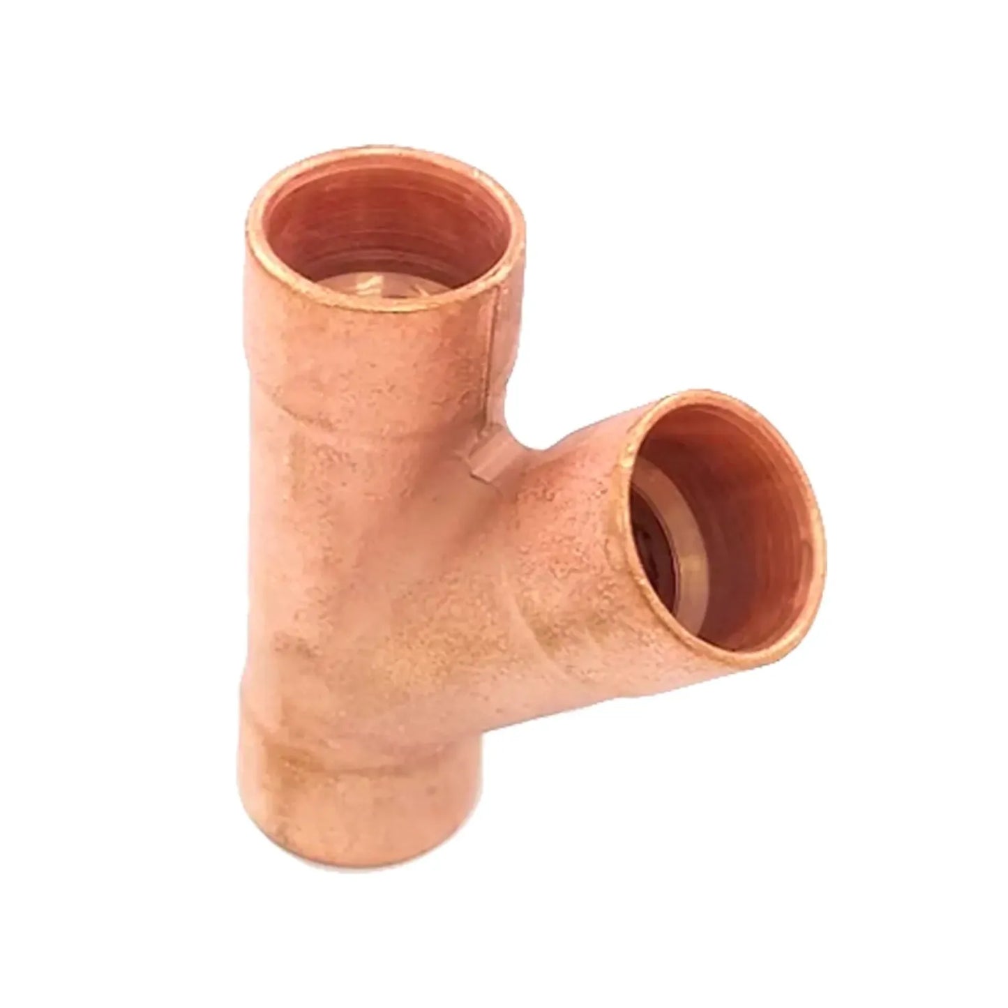 Conector Y de cobre para soldar, unión de tuberías de fontanería, accesorio de plomería tipo tee de derivación 45 grados