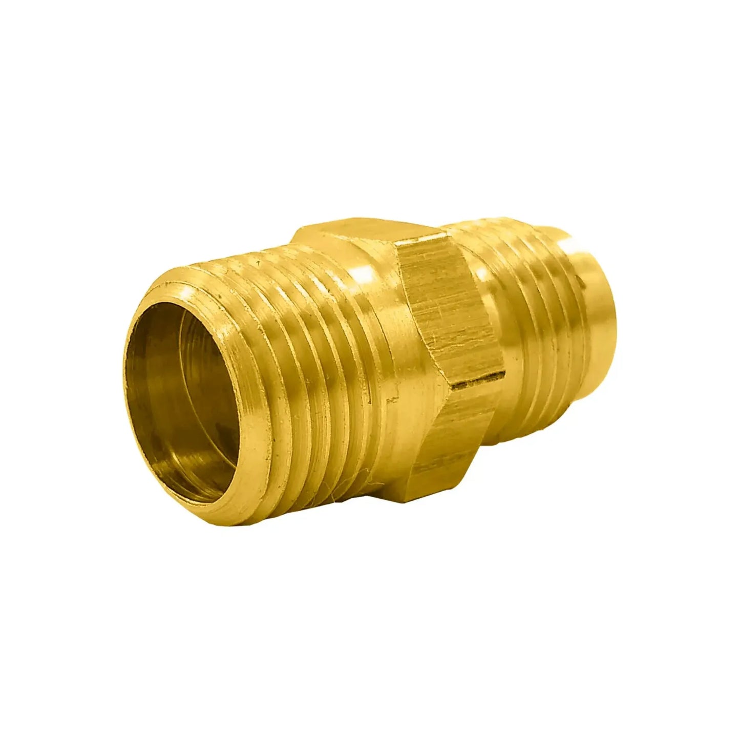 Adaptador de conexión rápida de latón para tubería con rosca macho, conector recto para sistemas de plomería y gas