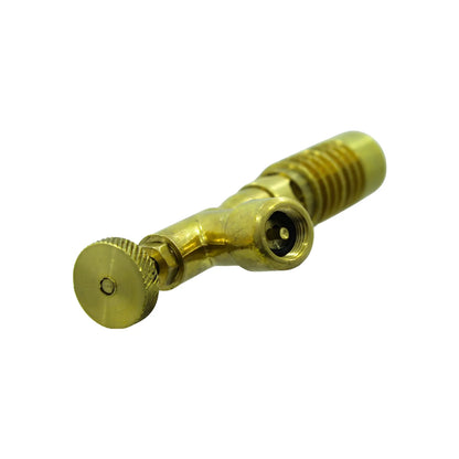Válvula de servicio de refrigeración para latas de gas refrigerante, conexión roscada de latón con llave de apertura manual