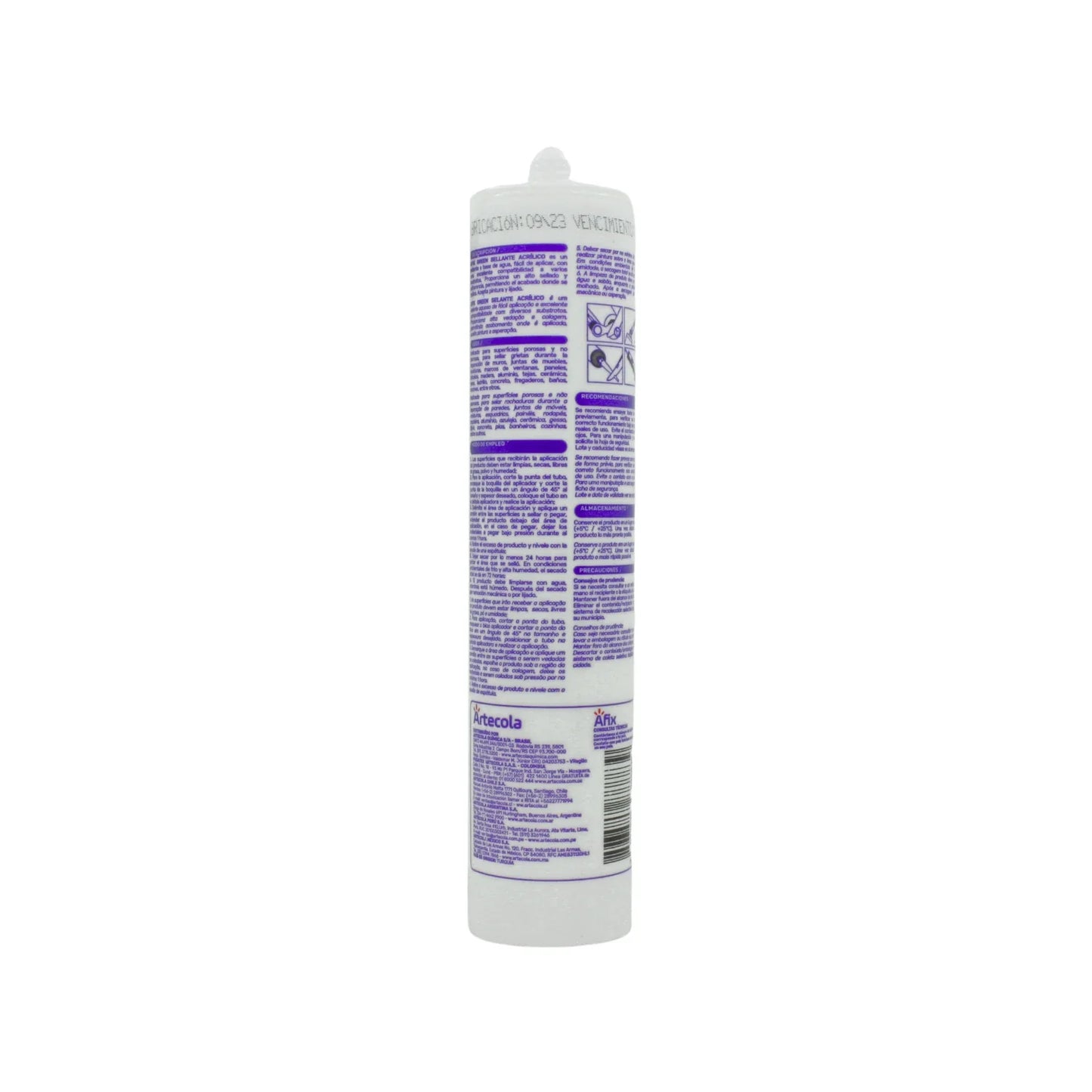 Sellador acrílico blanco 430 g Afix 5500032