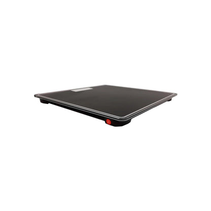 Báscula digital de baño negra, vidrio templado, para control de peso hasta 180 kg