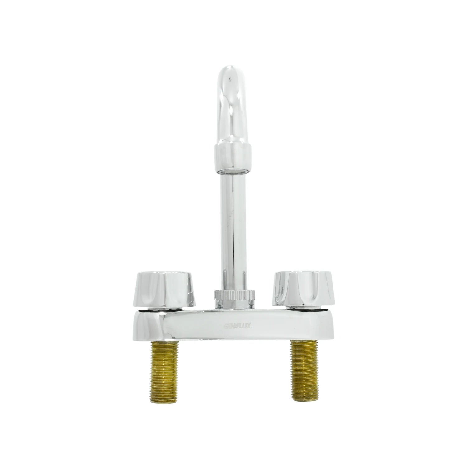Mezcladora de lavabo Genflux 4 pulgadas cromada con 2 manijas para baño