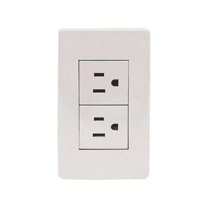Placa 2 contactos blanca Genlit GL-PK2CB