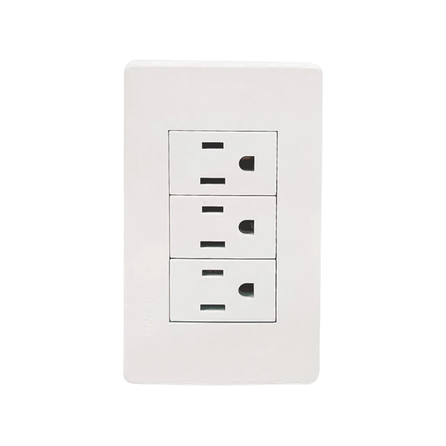 Placa 3 contactos blanca Genlit GL-PK3CB