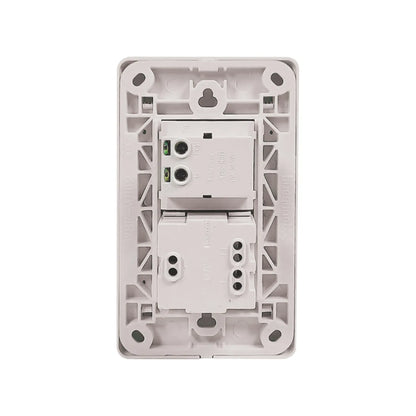 Placa 1 apagador/1 contacto blanca Genlit GL-PKACB