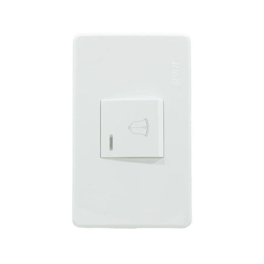 Placa botón para timbre blanca Genlit GL-PKTIB