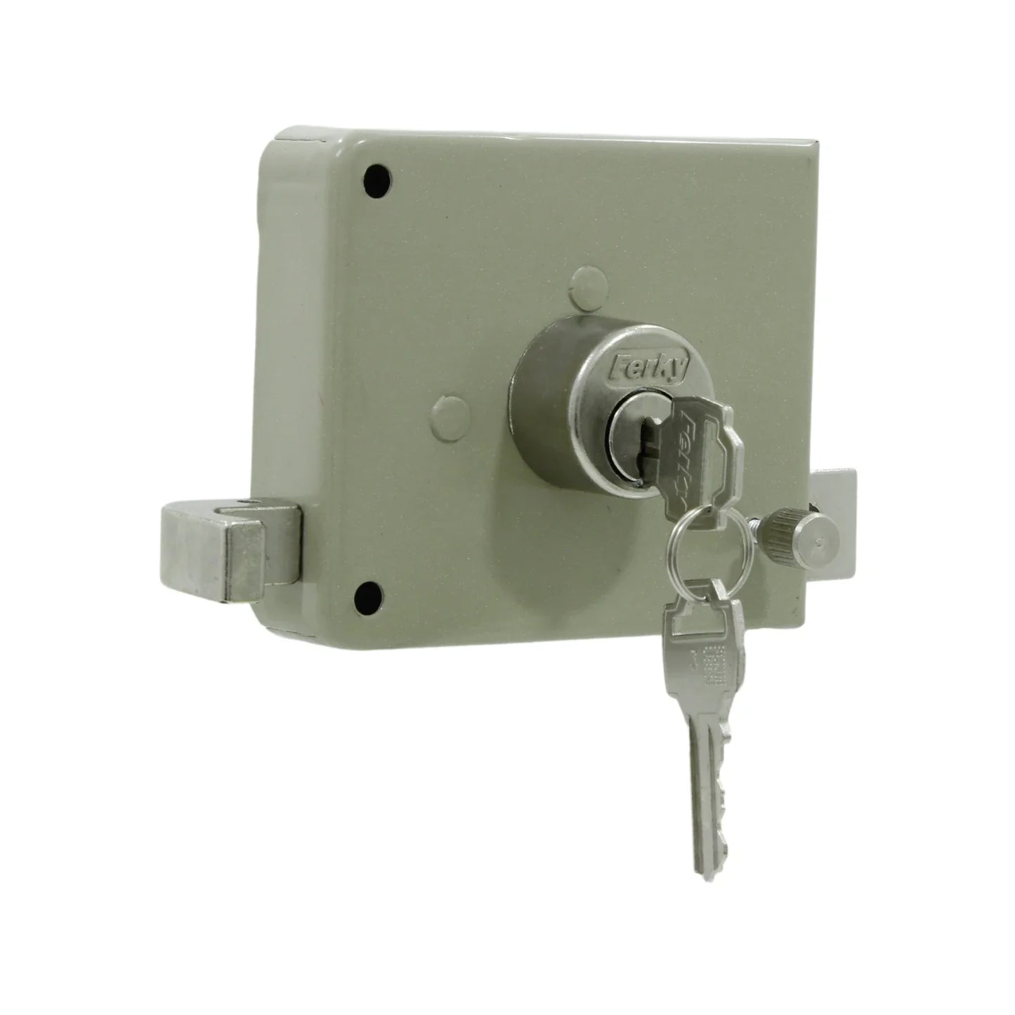 Cerradura/Chapa sobreponer insta fácil derecha beige Ferky CS107PBD-PE