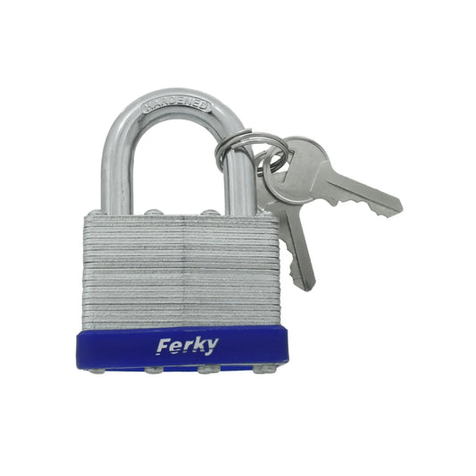 Candado 50 mm gancho corto laminado Ferky CLM50-GC-BL