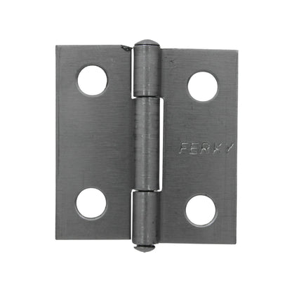 Bisagra Ferky de acero satinado de 1 1/2 pulgadas para puertas y muebles de madera.