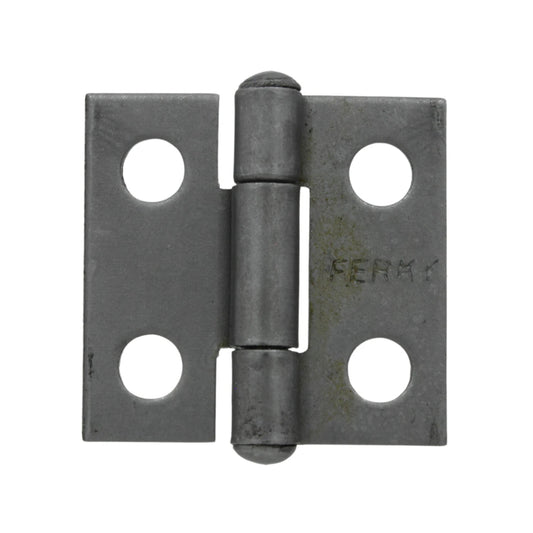 Bisagra de acero Ferky gris oscuro satinado, tipo pala con 4 orificios para puertas y gabinetes