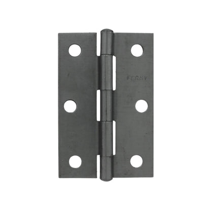 Bisagra Ferky de acero satinado gris oscuro para puertas, 3 pulgadas, con 6 orificios