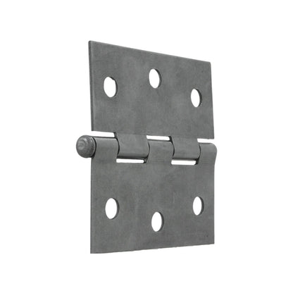 Bisagra de acero satinado gris, cabeza de gota, 3x3 pulgadas, 8 orificios para tornillos, para puertas y muebles