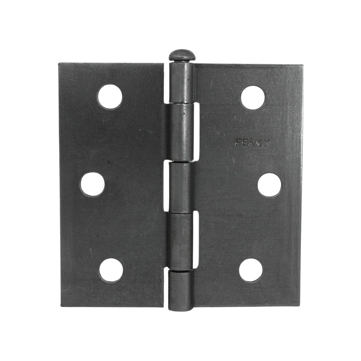 Bisagra Ferky 3x3" de acero satinado con cabeza de gota para puerta