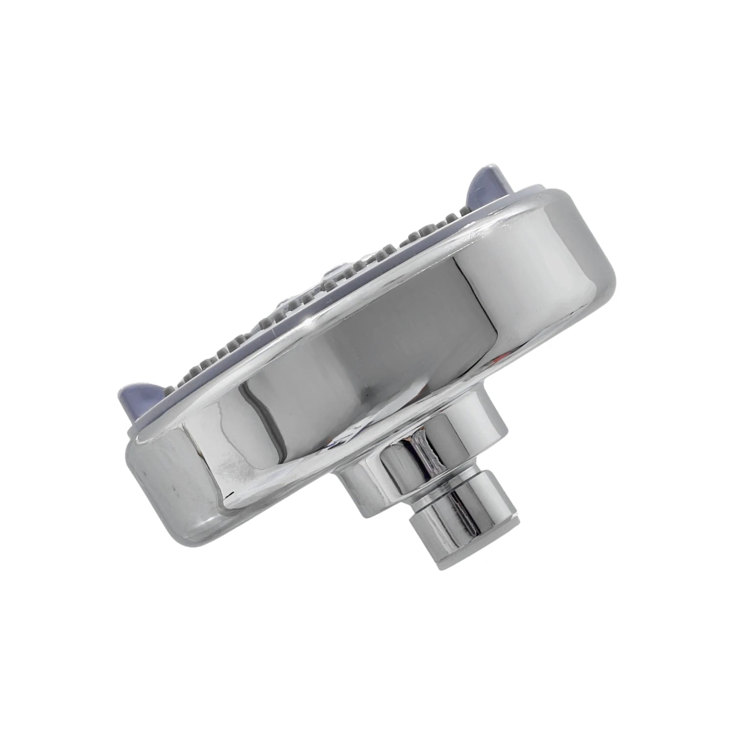 Regadera redonda de 5 funciones, acabado cromado brillante, cabezal de ducha de ABS para baño moderno