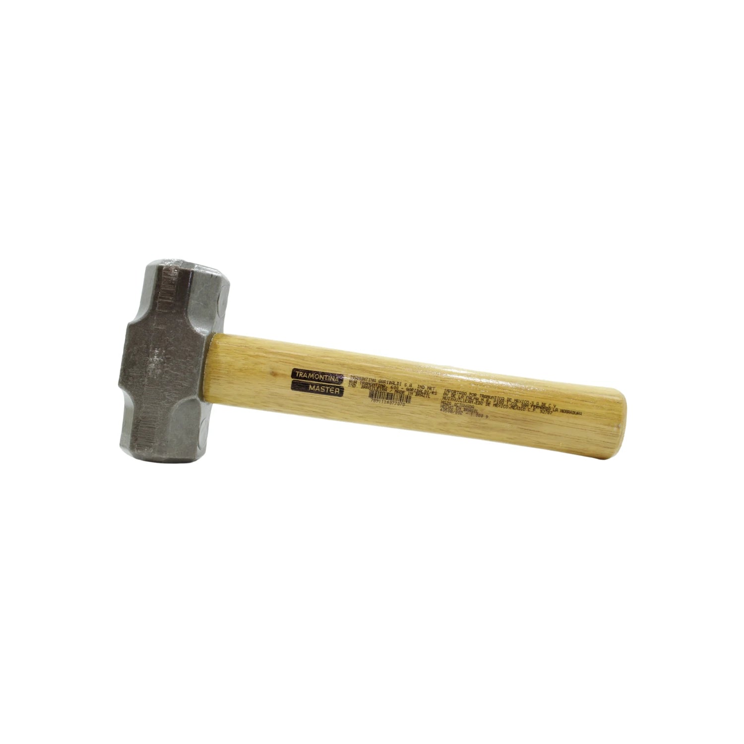 Marro octagonal Tramontina 1000g con cabeza de acero y mango de madera para construcción