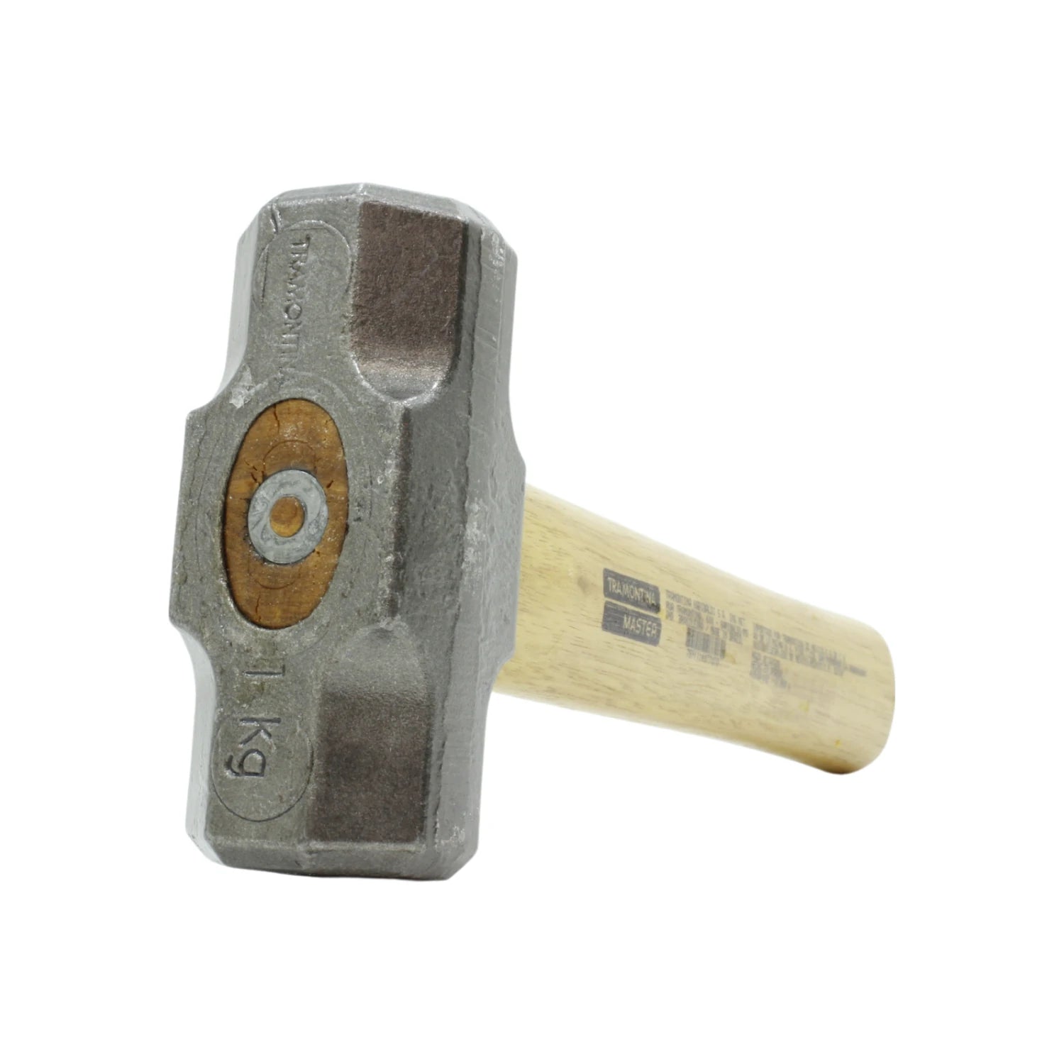 Marro octagonal Tramontina 1 Kg, cabeza de acero gris y mango de madera para demolición
