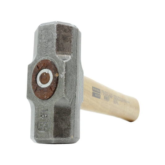 Marro octagonal Tramontina 1.5 kg, cabeza de acero gris y mango de madera para construcción