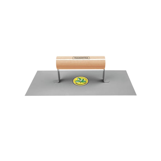 Llana lisa Tramontina con mango de madera, herramienta de albañilería para aplicar cemento o yeso.
