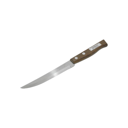Cuchillo liso Tramontina 5 pulgadas con mango de madera marrón para corte preciso