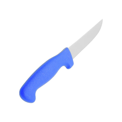 Cuchillo de cocina con hoja lisa de 6 pulgadas y mango ergonómico azul