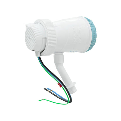 Regadera eléctrica Tramontina Senseday blanca y azul, ducha con 3 temperaturas y conexión de cables.