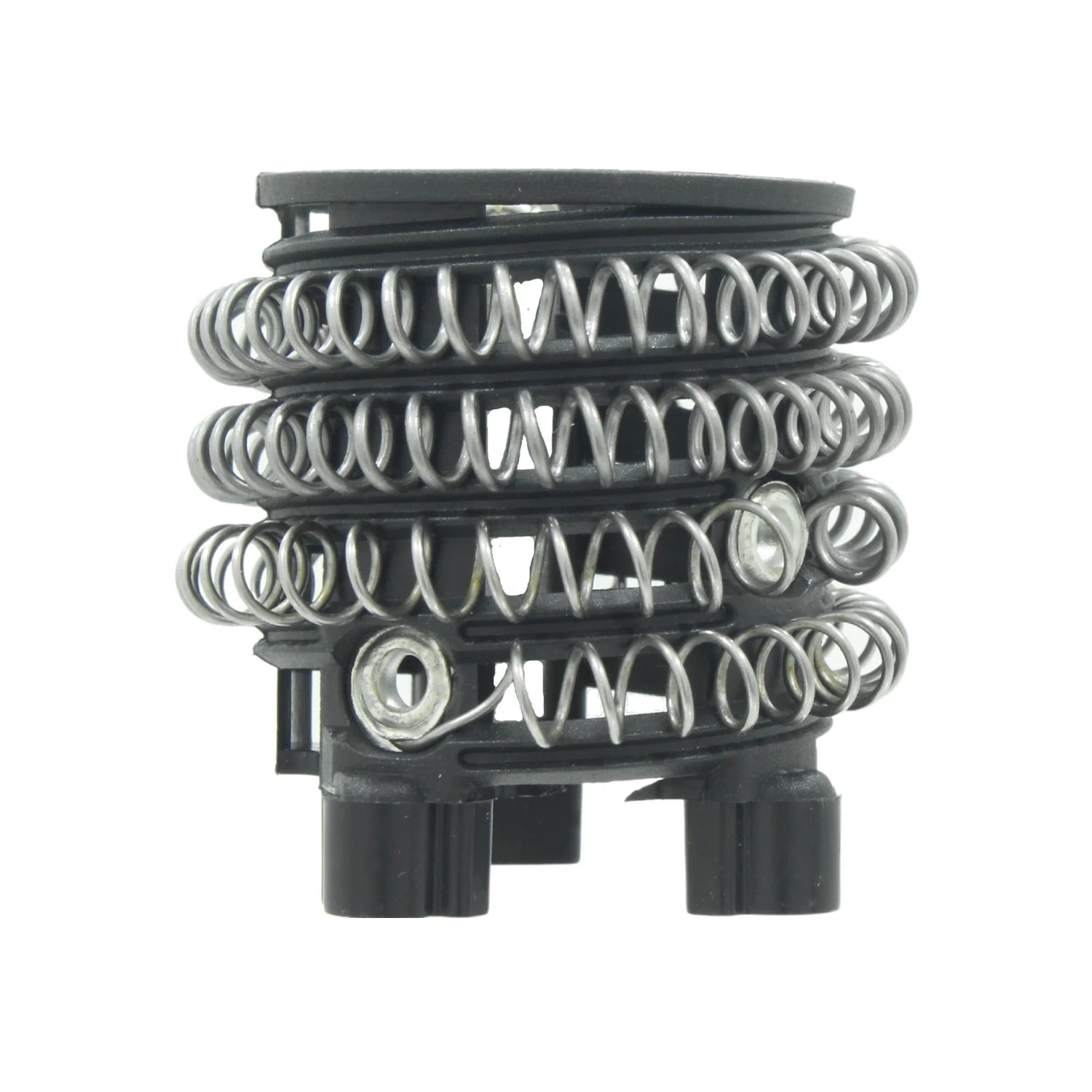 Resistencia de regadera eléctrica con espirales metálicas y base negra, repuesto para 3 temperaturas