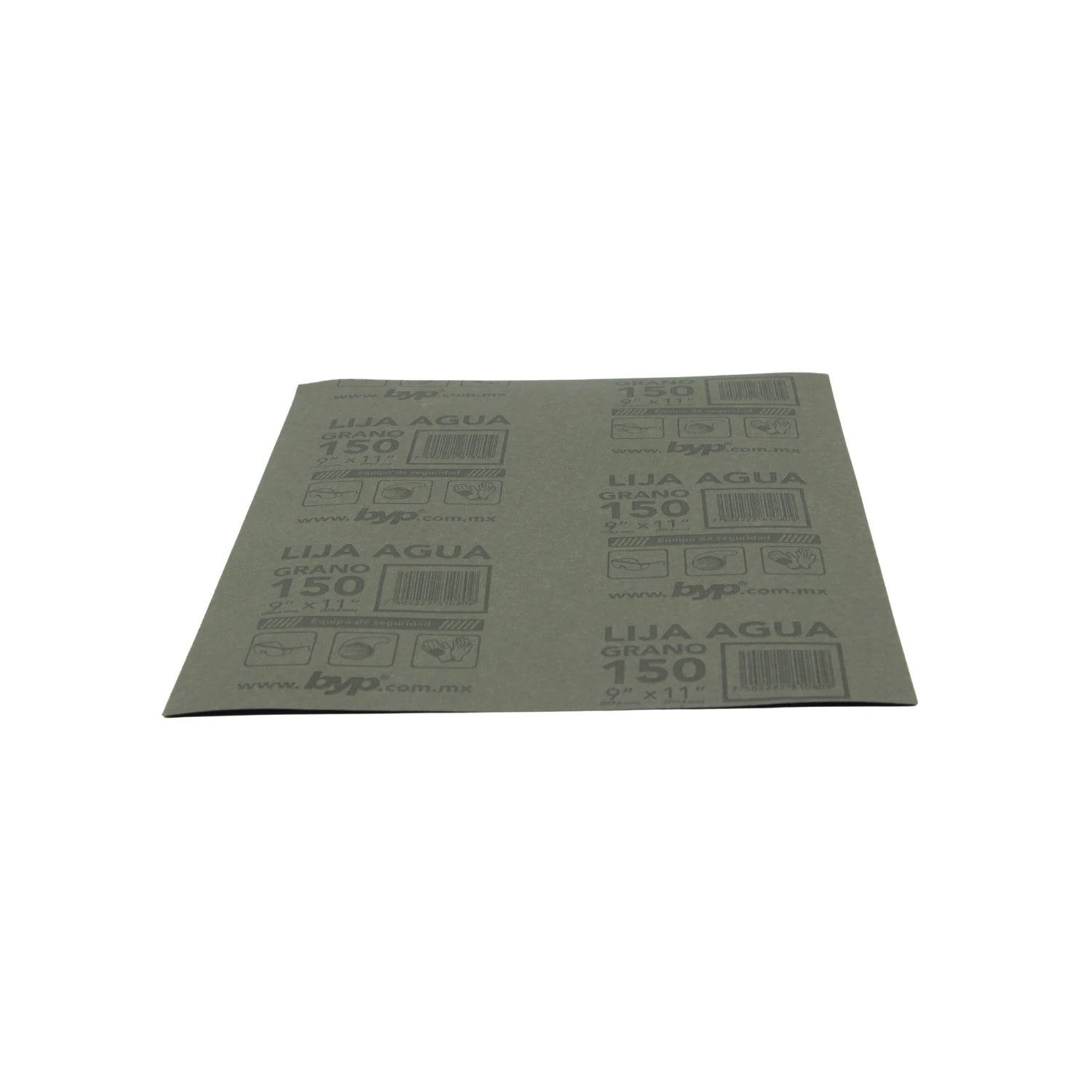 Lija de agua Byp grano 150 de 9x11 pulgadas para lijado fino de superficies en ferretería