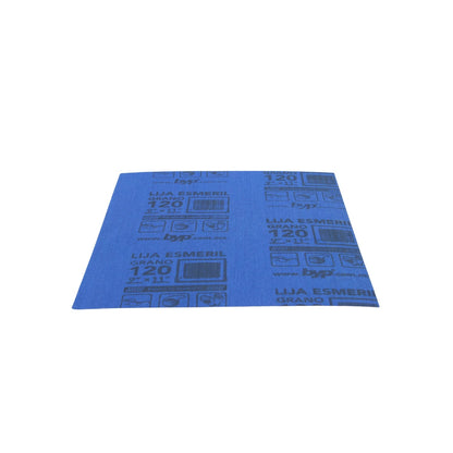 Lija de esmeril Byp azul, grano 120, de 9x11 pulgadas para lijado y acabado de superficies