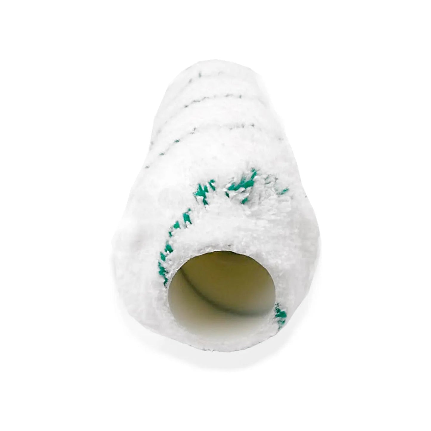 Repuesto de rodillo de microfibra antigoteo blanco con rayas verdes 9x3/4 pulgadas para pintura