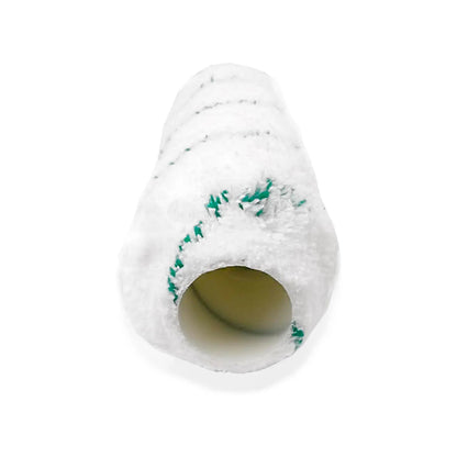 Repuesto de rodillo de microfibra antigoteo blanco con rayas verdes 9x3/4 pulgadas para pintura