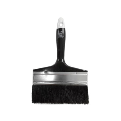 Brocha plana Triple B de 6 pulgadas con cerdas negras densas y mango ergonómico negro para pintura