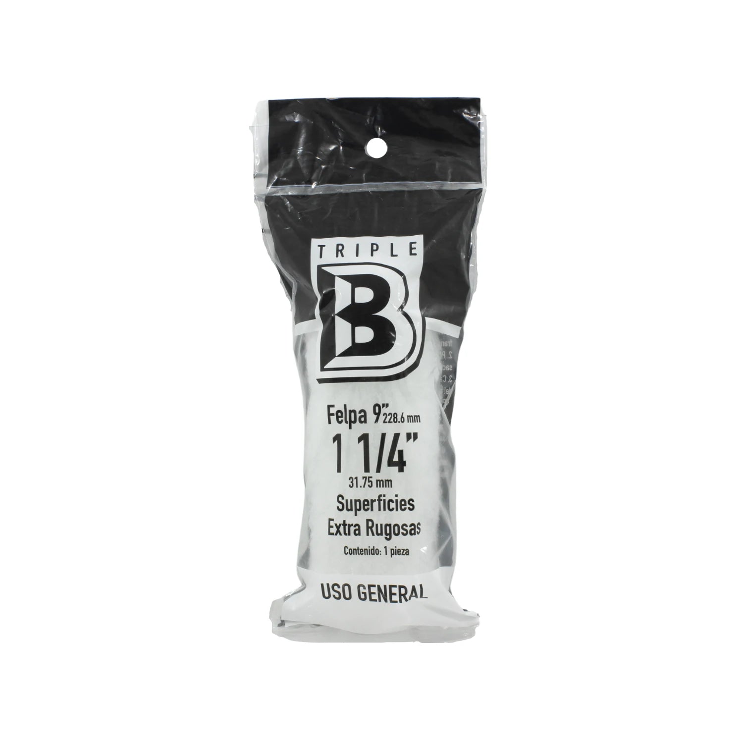 Felpa para rodillo Triple B 9" x 1 1/4" para superficies extra rugosas de uso general