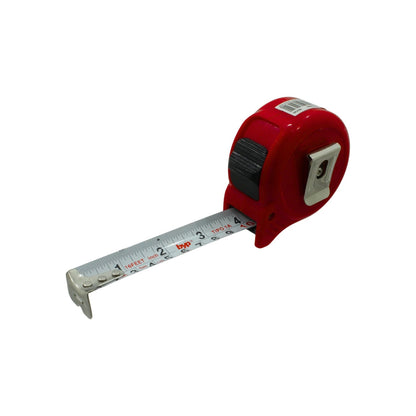 Flexómetro rojo 5 metros (16 pies) con cinta métrica retráctil byp para construcción y medición precisa