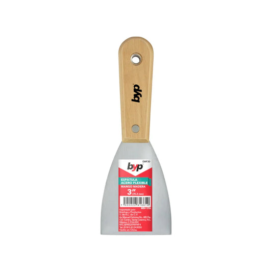 Espátula 3" mango de madera Byp EMF30