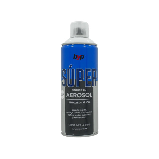 Pintura blanco mate acrílico 400 ml Byp Súper ABMS00