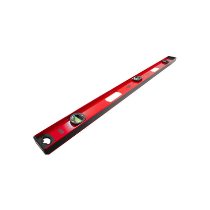 Nivel de burbuja byp de aluminio rojo y negro de 36 pulgadas para construcción y carpintería