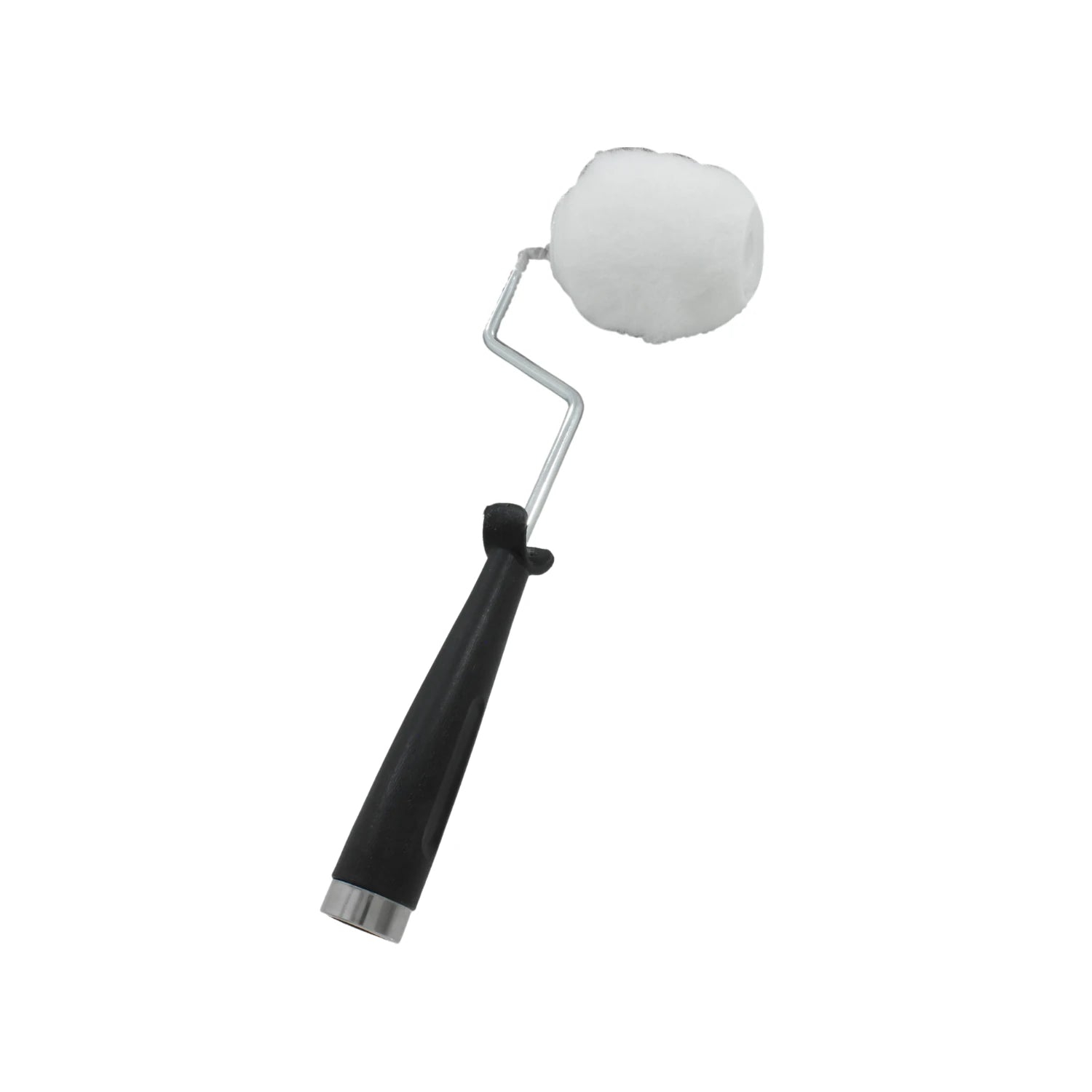Rodillo de pintura corto 3.75" uso general con funda blanca y mango negro